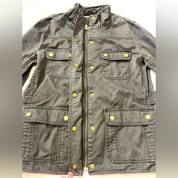 J. Crew Relaxed Boyfriend Field Utility Jacket Army Green Women’s Medium Petite - Picture 6 of 16